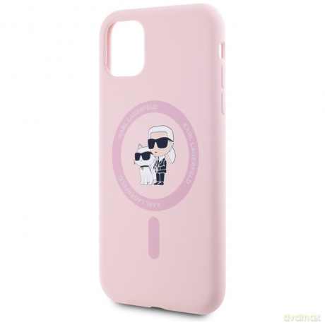 Karl Lagerfeld Nakładka HC MagSafe Silicone KC Body Ring do iPhone 11 Różowa