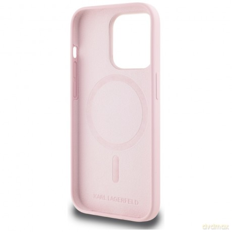 Karl Lagerfeld Nakładka HC MagSafe Silicone KC Body Ring do iPhone 14 Pro Różowa