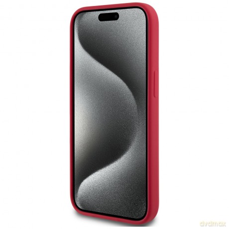 Karl Lagerfeld Nakładka HC MagSafe Silicone KC Body Ring do iPhone 15 Czerwona