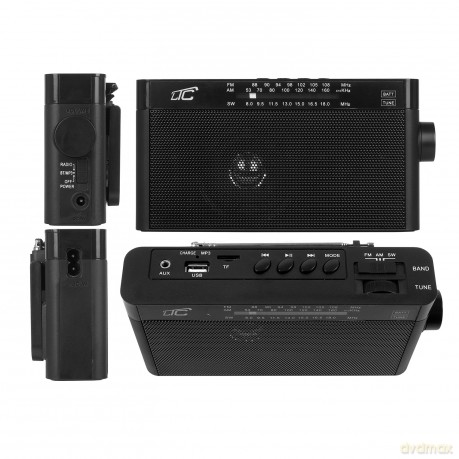 LTC przenośne radio SONA, Bluetooth, USB, TF, czarne
