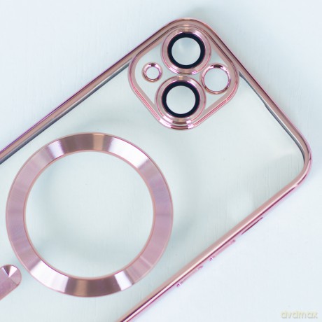 Nakładka Color Chrome Mag do iPhone 16 6,1"; różowo-złota