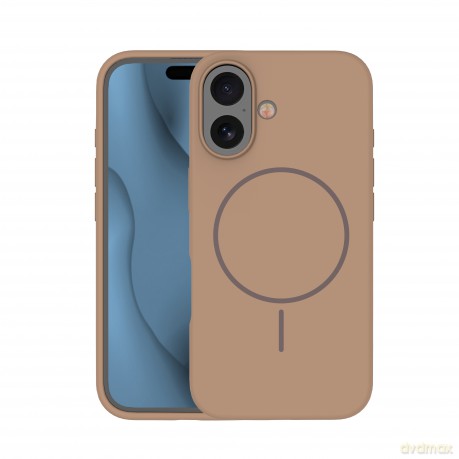 Nakładka Silicone Thin Mag do iPhone 16 Plus 6,7"; brązowa