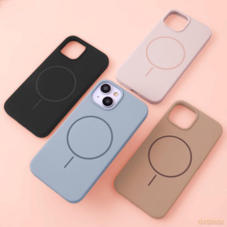 Nakładka Silicone Thin Mag do iPhone 16 Pro 6,3"; brązowa