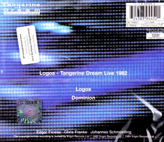 Tangerine Dream: Logos Live [CD]