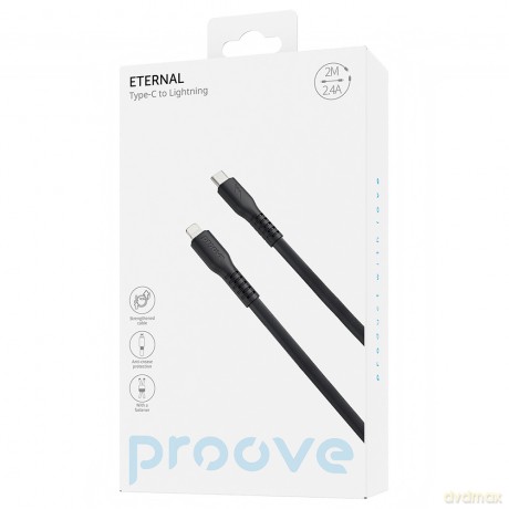 Proove kabel Eter-l USB-C - Lightning 2m 3A czarny