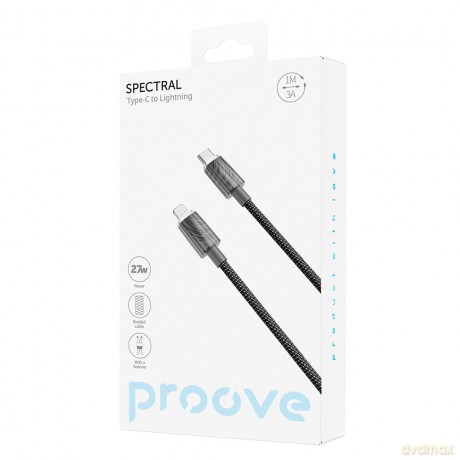 Proove kabel Spectral USB-C - Lightning 1m 3A szary