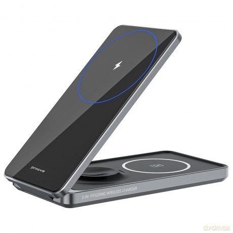 Proove ładowarka bezprzewodowa Metal Edge 3 w 1 szara