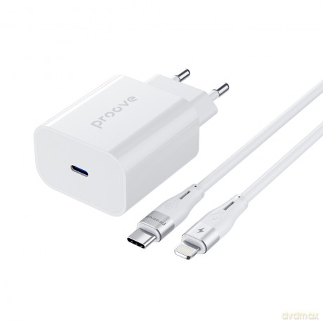 Proove ładowarka sieciowa Rapid 20W USB-C + kabel USB-C - Lightning 27W biała