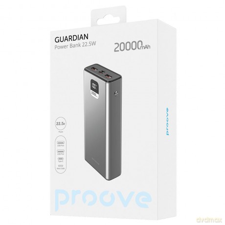 Proove power bank Guardian 22.5W 20000mAh metaliczny szary