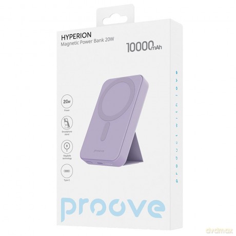 Proove power bank Hyperion 20W 10000mAh fioletowy