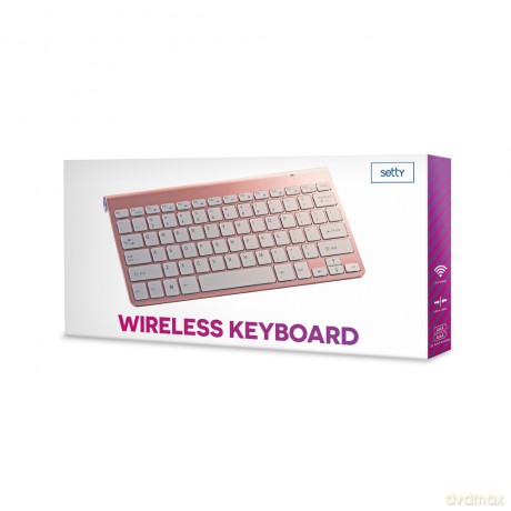 Setty klawiatura bezprzewodowa rose gold