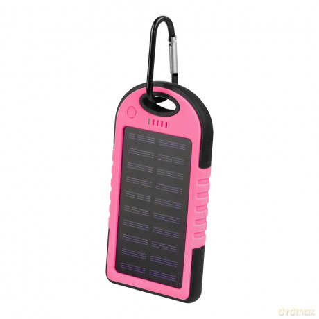 Setty power bank solarny SPBS-05 5000 mAh różowy
