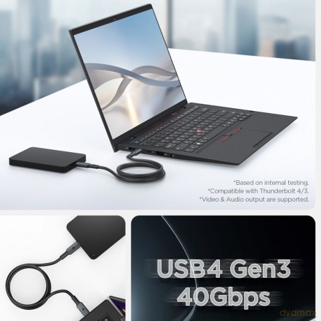 Spigen Kabel ArcWire PB2203 Type-C PD240W 120cm Czarny