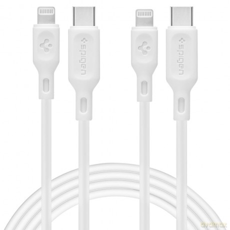 Spigen Kabel DuraSync MFi Lightning 2-Pack 100cm Biały