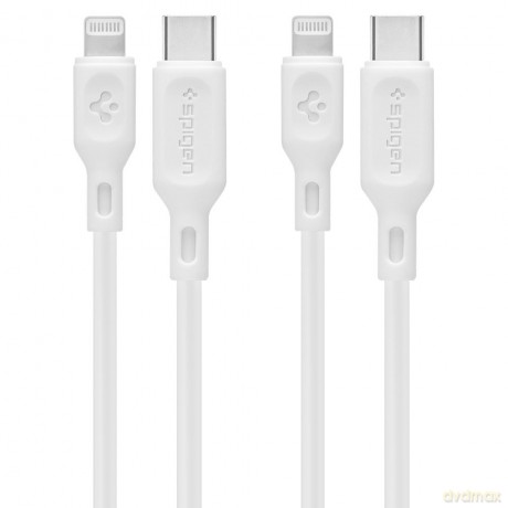 Spigen Kabel DuraSync MFi Lightning 2-Pack 100cm Biały