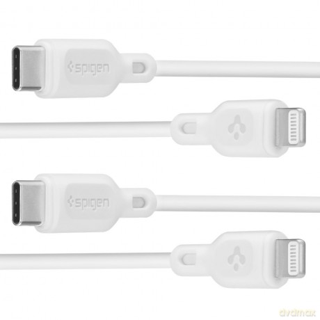 Spigen Kabel DuraSync MFi Lightning 2-Pack 100cm Biały