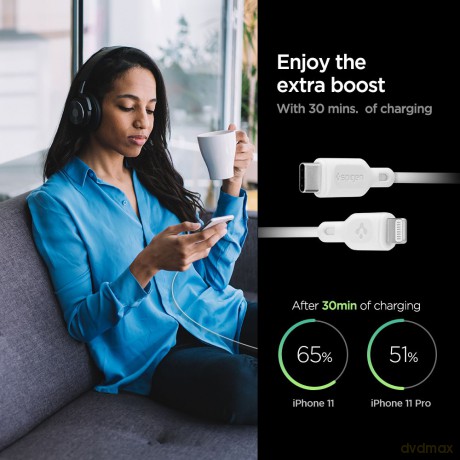 Spigen Kabel DuraSync MFi Lightning 2-Pack 100cm Biały