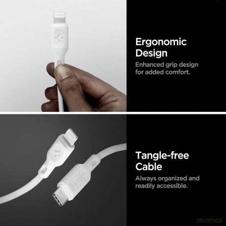 Spigen Kabel DuraSync MFi Lightning 2-Pack 100cm Biały