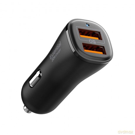 Spigen Ładowarka samochodowa Essential EV302 2-Port 30W Czarna
