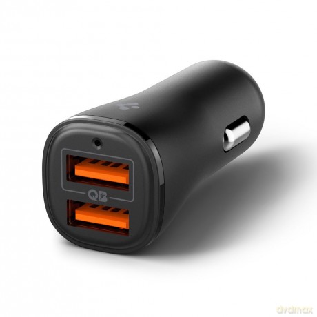 Spigen Ładowarka samochodowa Essential EV302 2-Port 30W Czarna