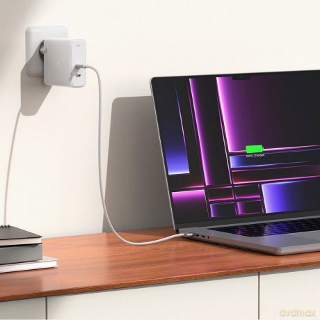 Spigen Ładowarka sieciowa ArcStation Pro GaN-1402 2-Port 140W Biała