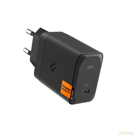Spigen Ładowarka sieciowa ArcStation Pro GaN-651 1-Port 65W + Kabel Type-C Czarna