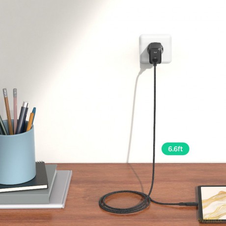 Spigen Ładowarka sieciowa ArcStation Pro GaN-651 1-Port 65W + Kabel Type-C Czarna