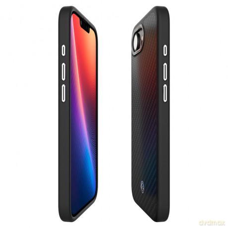 Spigen nakładka Enzo Aramid Mag MagSafe do iPhone 16E Czarna Matowa