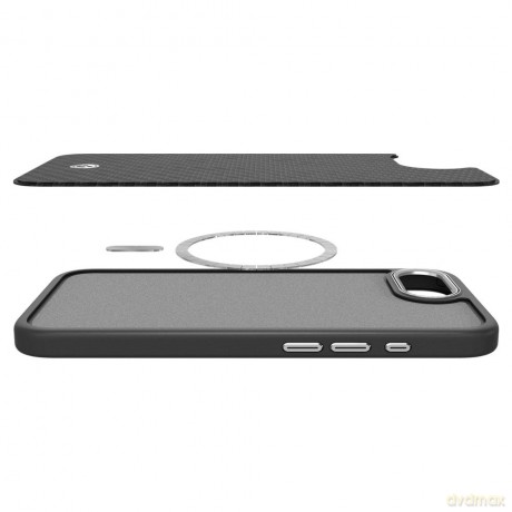 Spigen nakładka Enzo Aramid Mag MagSafe do iPhone 16E Czarna Matowa
