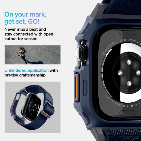 Spigen Nakładka Lite Fit ";Pro"; do Apple Watch 10 (46mm) Granatowa