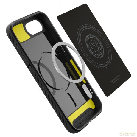 Spigen nakładka Rugged Armor Mag MagSafe do iPhone 16E Czarna Matowa