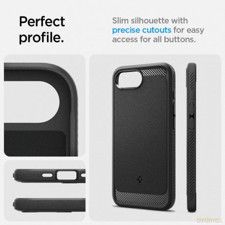 Spigen nakładka Rugged Armor Mag MagSafe do iPhone 16E Czarna Matowa