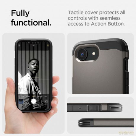 Spigen nakładka Tough Armor Mag MagSafe do iPhone 16E Gunmetal