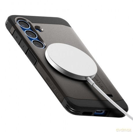 Spigen nakładka Tough Armor MagSafe do Samsung Galaxy S25+ Szara Metaliczna