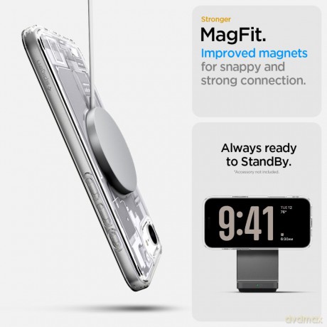 Spigen nakładka Ultra Hybrid Mag MagSafe do iPhone 16E Zero One Biała