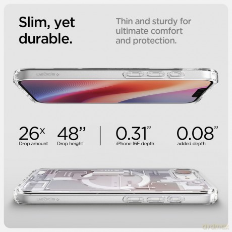 Spigen nakładka Ultra Hybrid Mag MagSafe do iPhone 16E Zero One Biała
