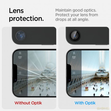 Spigen osłona aparatu Optik Pro Glas.TR EZ Fit" Camera Protector 2-Pack do iPhone 16E Czarna"
