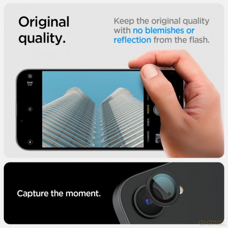 Spigen osłona aparatu Optik Pro Glas.TR EZ Fit" Camera Protector 2-Pack do iPhone 16E Czarna"
