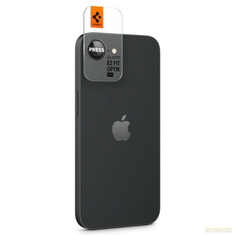 Spigen osłona aparatu Optik Pro Glas.TR EZ Fit" Camera Protector 2-Pack do iPhone 16E Czarna"