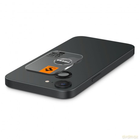 Spigen osłona aparatu Optik Pro Glas.TR EZ Fit" Camera Protector 2-Pack do iPhone 16E Czarna"