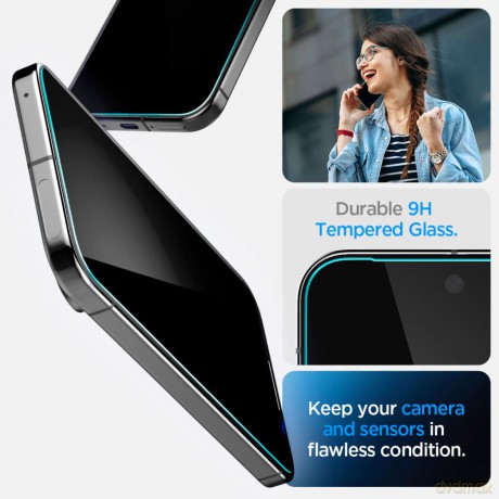 Spigen Szkło prywatyzujące Glas.tR ";EZ Fit"; 2-Pack do Google Pixel 9 Pro XL Prywatyzujące