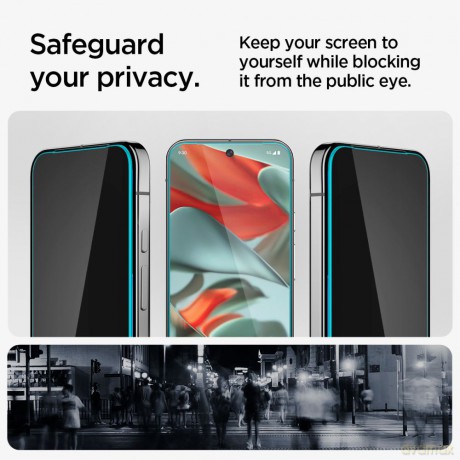 Spigen Szkło prywatyzujące Glas.tR ";EZ Fit"; 2-Pack do Google Pixel 9 Pro XL Prywatyzujące