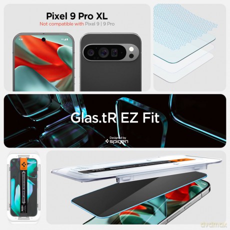 Spigen Szkło prywatyzujące Glas.tR ";EZ Fit"; 2-Pack do Google Pixel 9 Pro XL Prywatyzujące