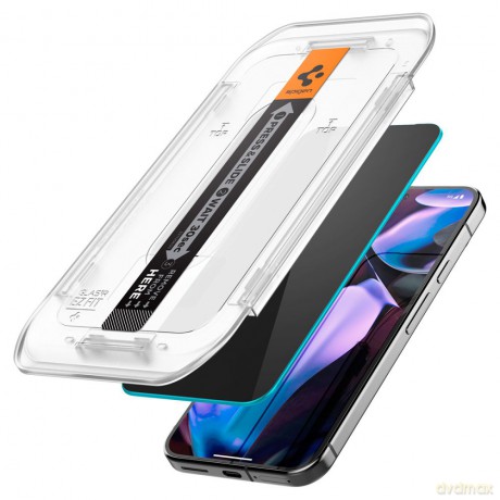 Spigen Szkło prywatyzujące Glas.tR ";EZ Fit"; 2-Pack do Google Pixel 9 Pro XL Prywatyzujące