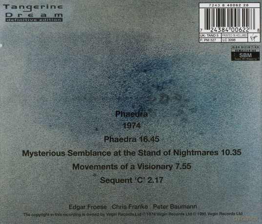 Tangerine Dream: Phaedra [CD]