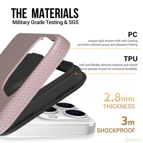 Vmax nakładka Triangle Case do iPhone 16 Pro 6,3"; różowo-złota