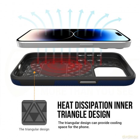 Vmax nakładka Triangle Case do iPhone 16 Pro Max 6,9"; granatowa