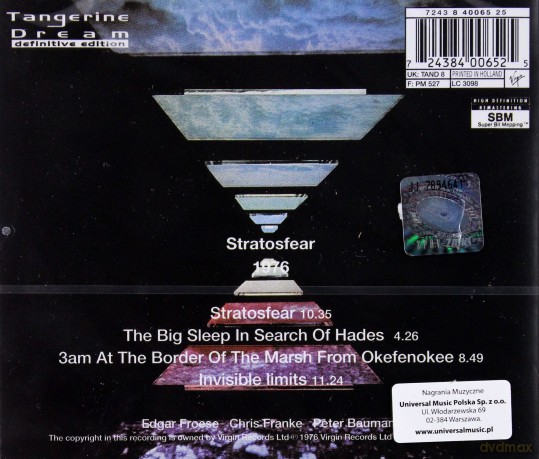 Tangerine Dream: Stratosfear [CD]