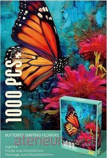 ADAR 1000 el. motyl na kwiatach [PUZZLE]