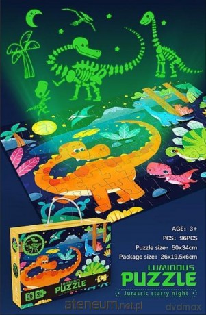 ADAR 96 el. dinozaury świecące w ciemności [PUZZLE]